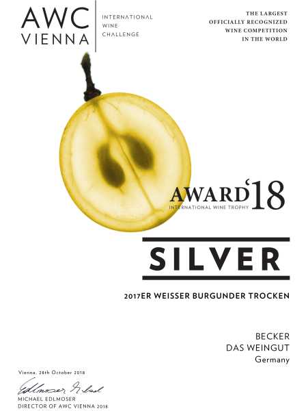 Weisser Burgunder trocken Weingut Becker Rheinhessen